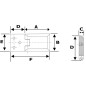 
Charnière pour sabords 90° 43x30 mm 
