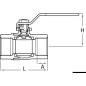 
Vanne  bille F-F GUIDI en bronze plein débit 3/4" 

