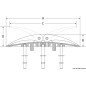 
Taquet rabattable WING AISI316 280x44 mm 
