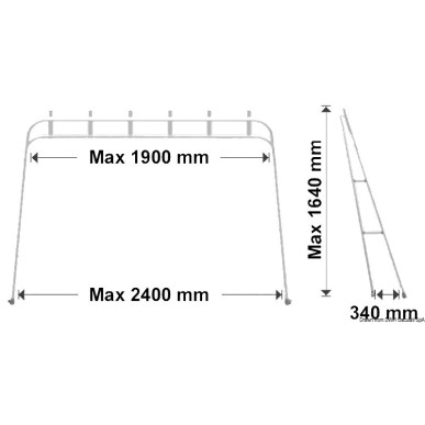 Tour porte-canne pêche 6 places 32 mm | EAN 8033137135156 Ref 41.690.01