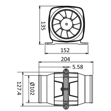 Aspirateur/ventilateur axial Hyperflow| EAN 8033137219207 Ref 16.175.02