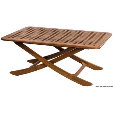 
Table teck pliante 125x80 cm 

