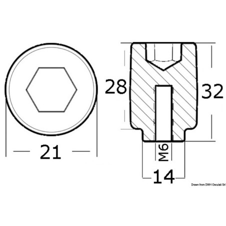 
Anode cylindre zinc 80/225 HP 
