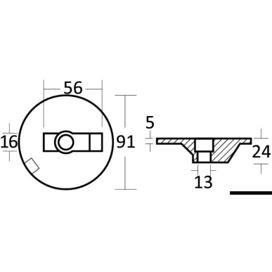 Queue carpe plate zinc Bravo | EAN 8033137138447 Ref 43.423.01