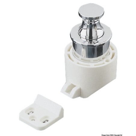 
Déclic portes plastique blanc 
