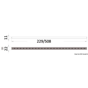 
Barre lumineuse LED 229 mm 12V blanc 
