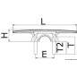 
Taquet aluminium Aero 408 mm 
