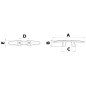
Taquet Sihouette AISI316 vis passante 150 mm 
