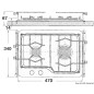 
Plan cuisson 2 feux Techimpex 
