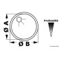 
Evier rond inox poli miroir 385x180 mm 
