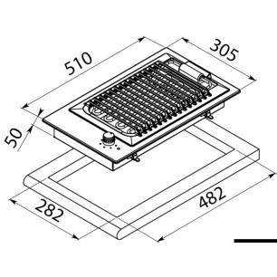 
Barbecue électrique inox 220 V 2400 W 
