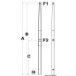
Chandelier p. base femelle AISI316 710 mm 
