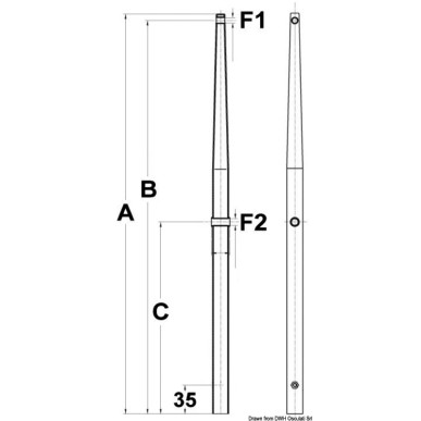 Chandelier p. base femelle AISI316 710 mm | EAN 8033137134357 Ref 41.175.03