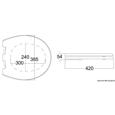 Couvre-siège bois p. TECMA Silence Plus WC | EAN 8033137153495 Ref 50.226.90