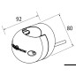 
Base aveugle pour T-Top Ø 44 mm 
