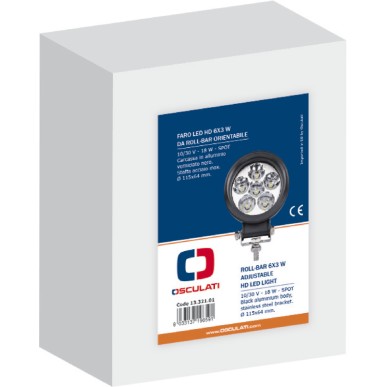 Spot LED HD 6x3W orientable roll-bar| EAN 8033137196591 Ref 13.321.01