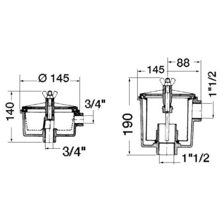 
Filtre eau Utility 3/4" 
