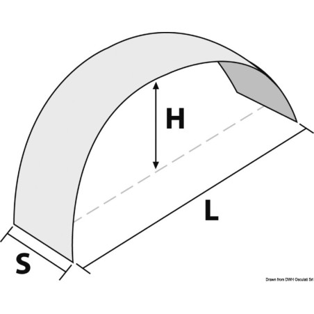 
Garde-boue Moplen, roues 12"/13" trous latéraux 
