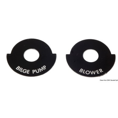 
Etiquette en aluminium Windlass up-down 
