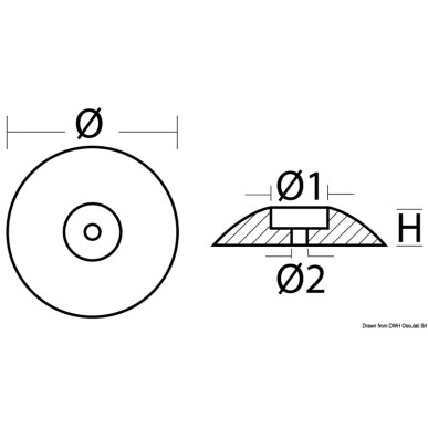 Anode rose de type lourd boulonner| EAN 8033137192708 Ref 43.918.03