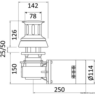 Treuil de touage Italwinch Nestor 1500 W 24 V | EAN 8033137071416 Ref 02.412.13