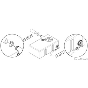 
Raccord pour réservoir eau rigide Ø 16 mm 
