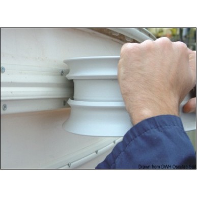 Défense de quai PVC liston uniquement 80 mm Barre de 2m| EAN 8033137142222 Ref 44.065.05