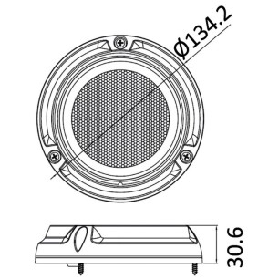 
Projecteur sous-marine rond blanc 134 mm 
