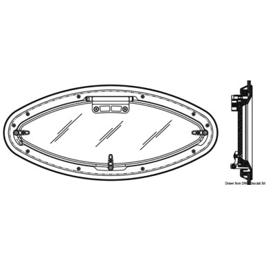 Hublot oval BOMAR Flagship 209 x 468 mm | EAN 8033137108112 Ref 19.511.22