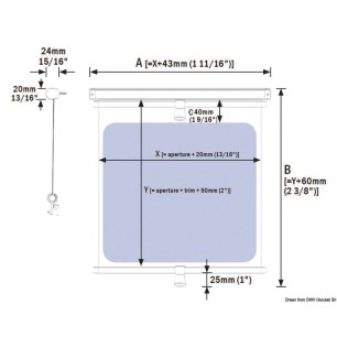 
Rideau  anrouler Oceanair 720 x 320 mm Boîtier du rouleau blanc
