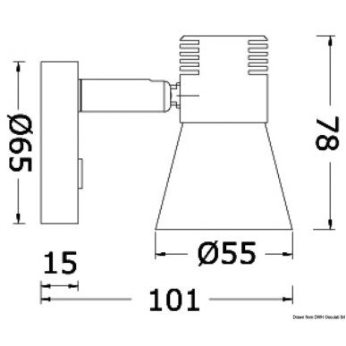 
Spot LED dimmable aluminium + reflecteur verre 
