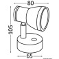 
Spot Reading LED CREE aluminium chromé 
