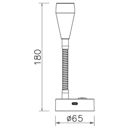 
Spot LED articulé poli 
