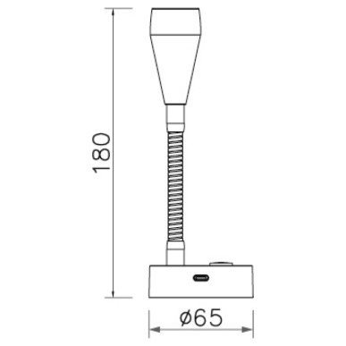 
Spot LED articulé poli 
