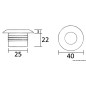 
Micro plafonnier  LED 1x1 W HD rouge 
