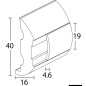 
Base PVC blanc p-défense de quai 20 embouti 
