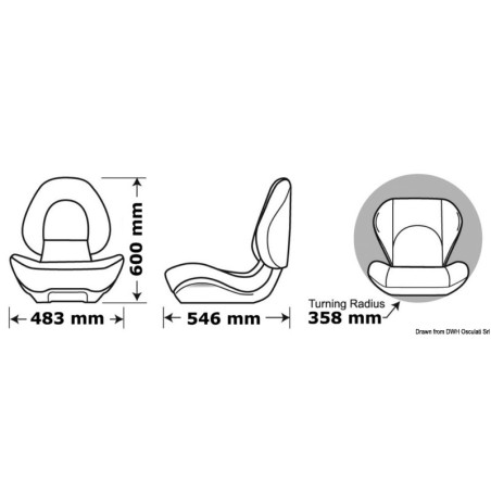 
Siège rabattable ergonomique ATTWOOD Centric II 
