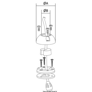 
Presse-étoupe vertical SCANSTROUT plastique noir Ø 9/14mm 
