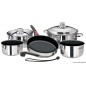 
Casseroles empilables intérieur inox 
