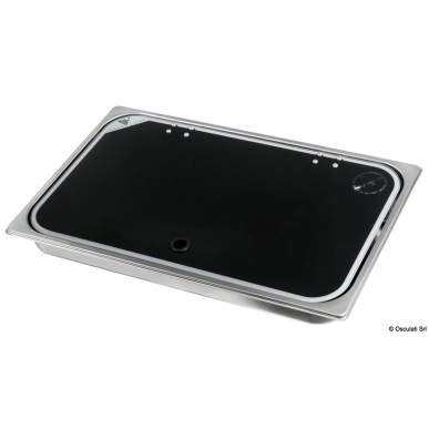 Plaques de cuisson acier + couvercle verre| EAN 8033137226014 Ref 50.714.01