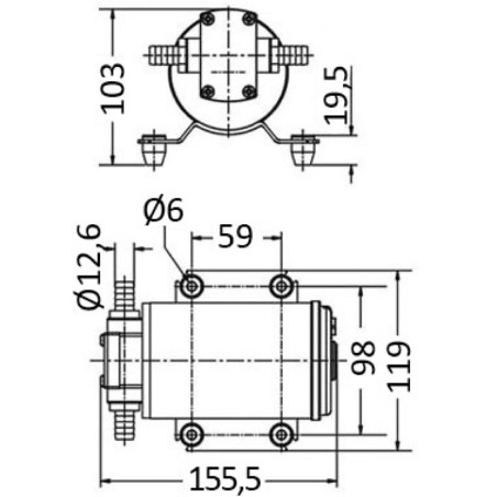 
Pompe p. huile, gasoil, fluides visqueux 24 V 
