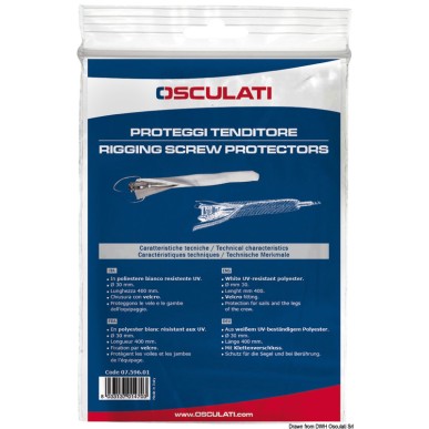 Protège-ridoirs polyester blanc résistant aux UV| EAN 8033137014710 Ref 07.596.02