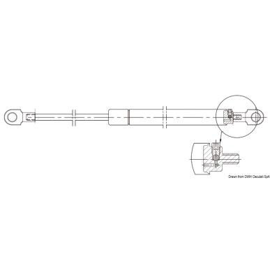 Ressort gaz AISI 316 377 mm 70 kg | EAN 8033137126192 Ref 38.010.03