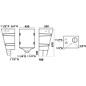 
Réservoir eaux usées fixation murale 60 l 
