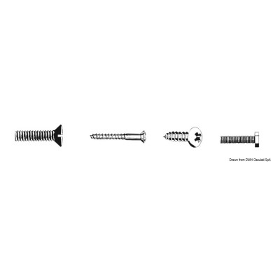 Vis tête conique fendue tournevis 8x60 mm AISI316 | EAN 8033137182211 Ref A4-965-08X060