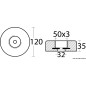 
Anode zinc fixation escamotable Ø 120 mm 
