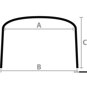 
Bimini pliable Shade Master Inox Depth 235/250 cm 
