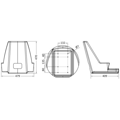 
Coque Compact polyéthylène blanc sans coussins 
