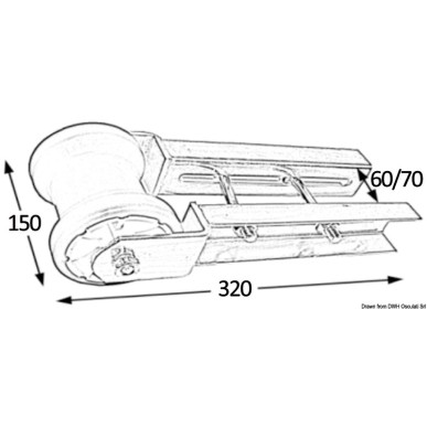 
Rouleau central petit 70 mm 

