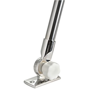 
Hampe inox rabattable feu plastique blanc 60 cm 
